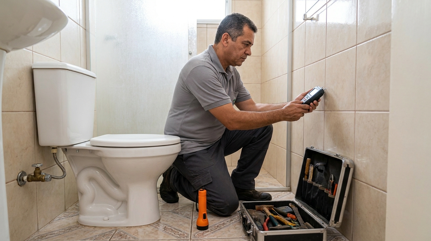 Técnico de caça vazamento com detector em Osasco‑SP